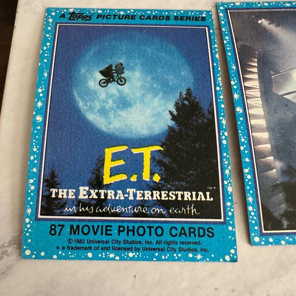 Vintage 1982 E.T. Trading Cards InComplete Set 1-87 Topps Good Condition - Picture 4 of 8